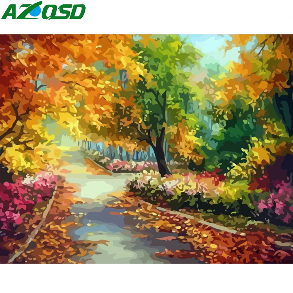 AZQSD DIY Хо Краски по номерам для взрослых дерева ручной работы подарок Раскраска на