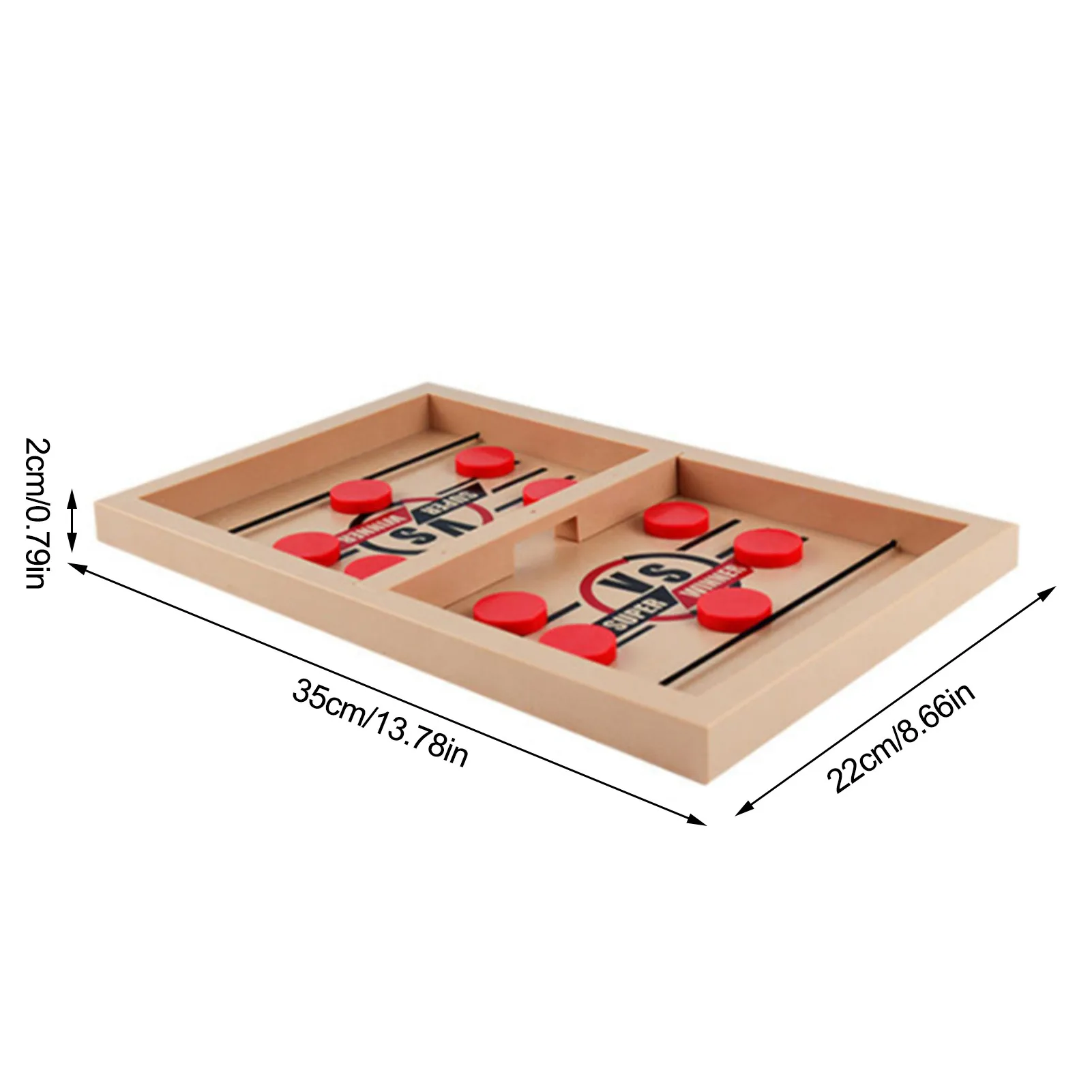 

2 Players Battle Wooden Fast Sling Puck Game Paced Funny Winner Family Interactive Board Games Toys Portable Travelling Toy Kids
