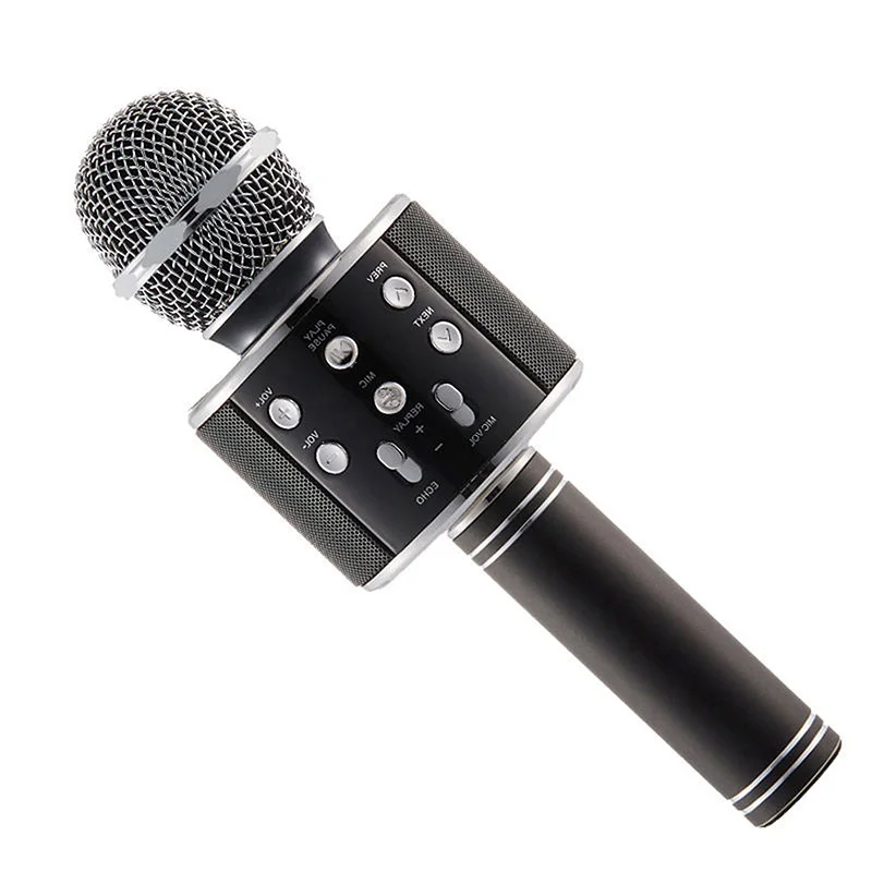Portable WS-858 Bluetooth Wireless Microphone Handheld K song USB Mini Home KTV Music Player Singing Speaker | Электроника