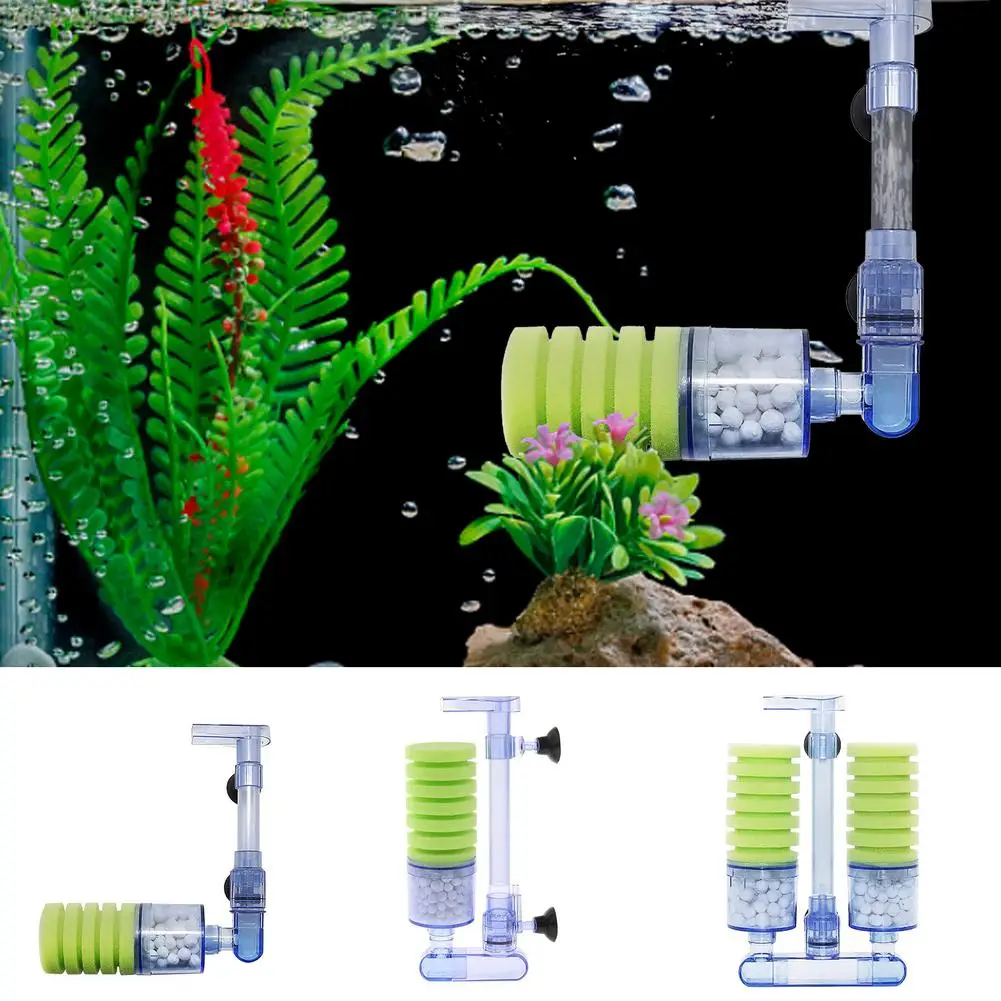 

New Aquarium Filter Sponge Fish Tank Fish Air Pump Skimmer Biochemical Sponge Filter Filtration Aquatic Water Purification
