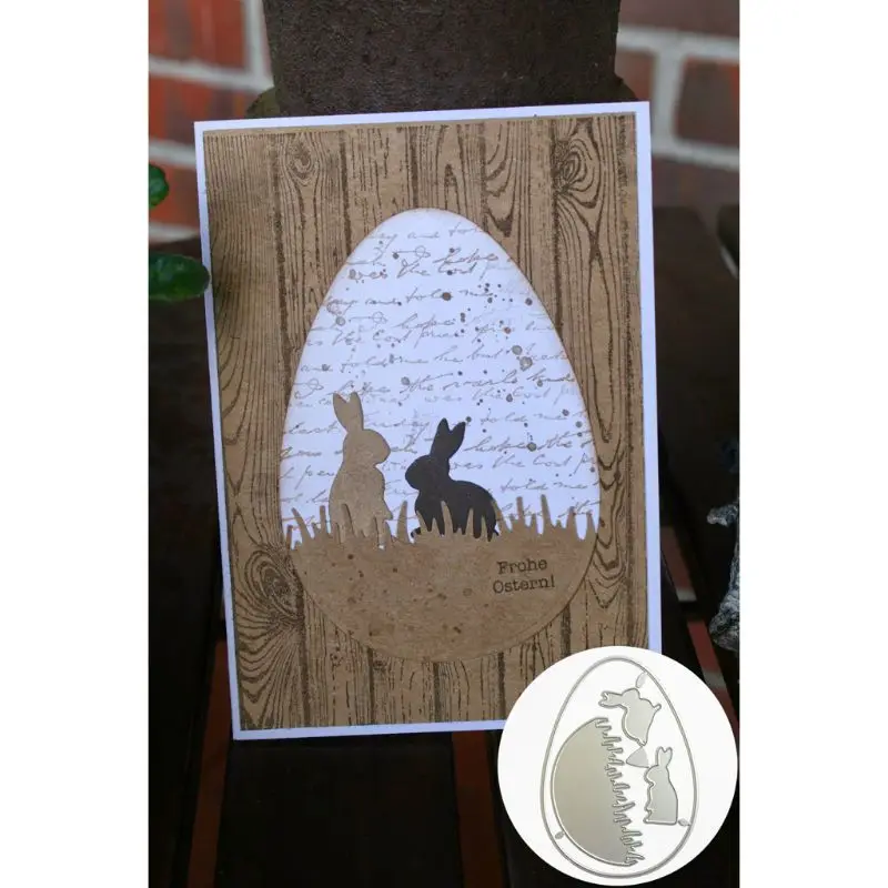 2020 Пасхальный кролик металлические режущие штампы Трафаретный Скрапбукинг DIY