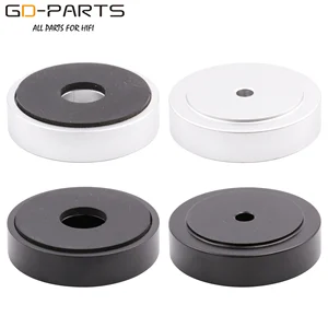 Изолирующие ножки для динамиков, 40x10 мм, из цельного алюминия, подставка для проигрывателя усилителя компакт-диск DAC, серебристый, черный