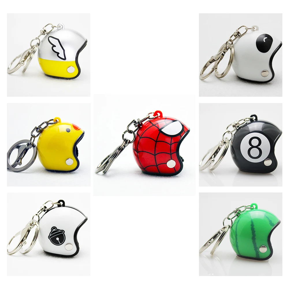 

New Car Accessories Pendant Motorcyclist Helmet Keychain