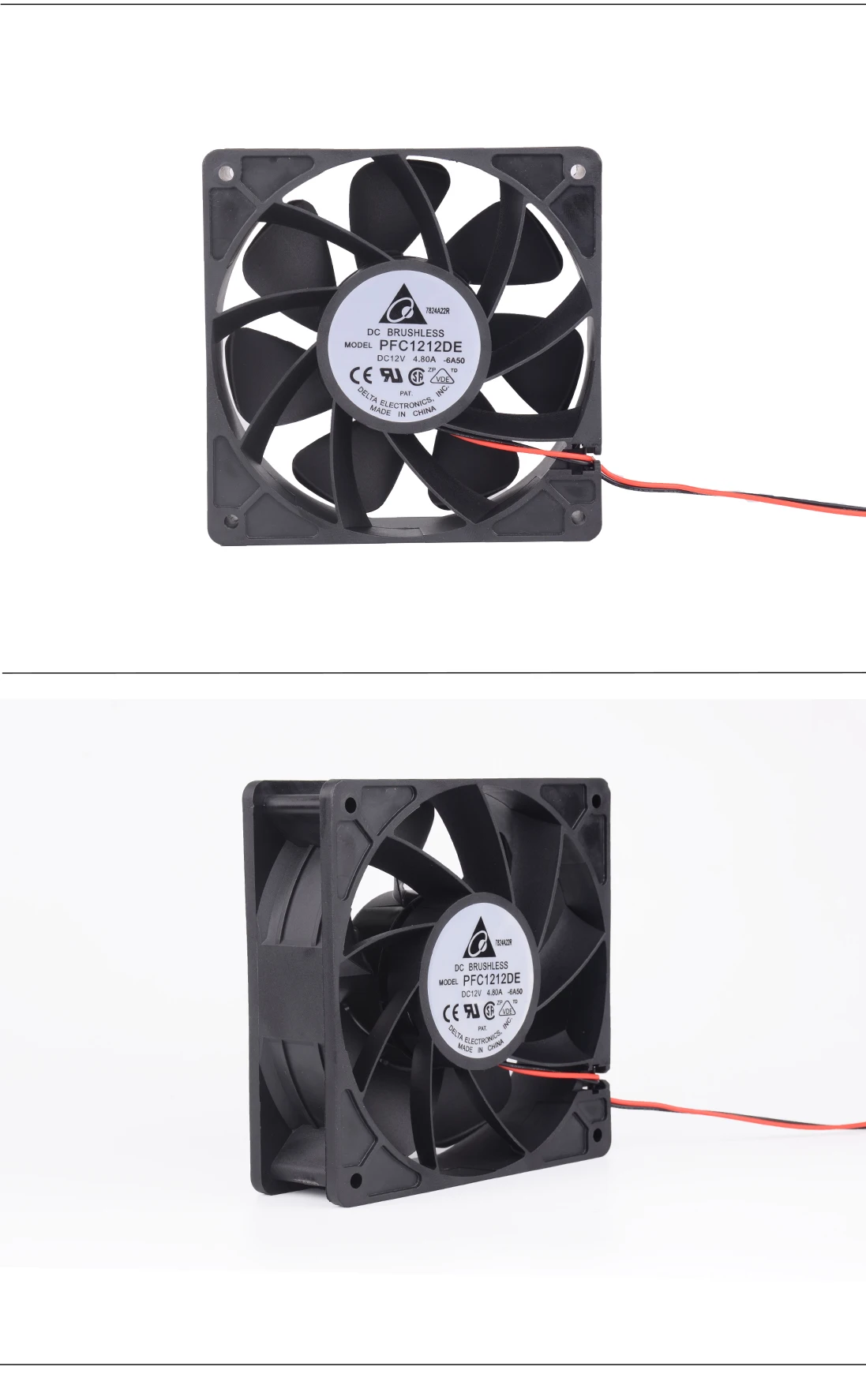 Delta 12038 12 см большой объем воздуха вентилятор 12 В 4.80A PFC1212DE двойной шар большое количество