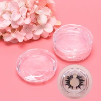1pc empty false eyelashes crystal storage box with eyelash holder transparent box lashes suitcase lashes holder case