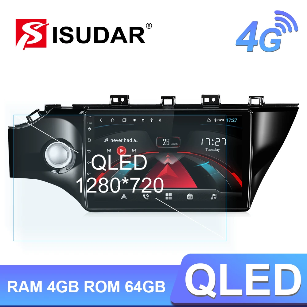 Isudar H53 4G Android 1 Din Авто радио для KIA K2 RIO 4 2016 2019 Автомобильный мультимедийный GPS 8 ядер