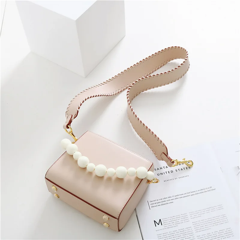 

Fashion Pearl Genuine Leather Ladies Crossbody Bag 2021New High Quality Shoulder Bags Luxury Designer Ladies Hand Bags Totes