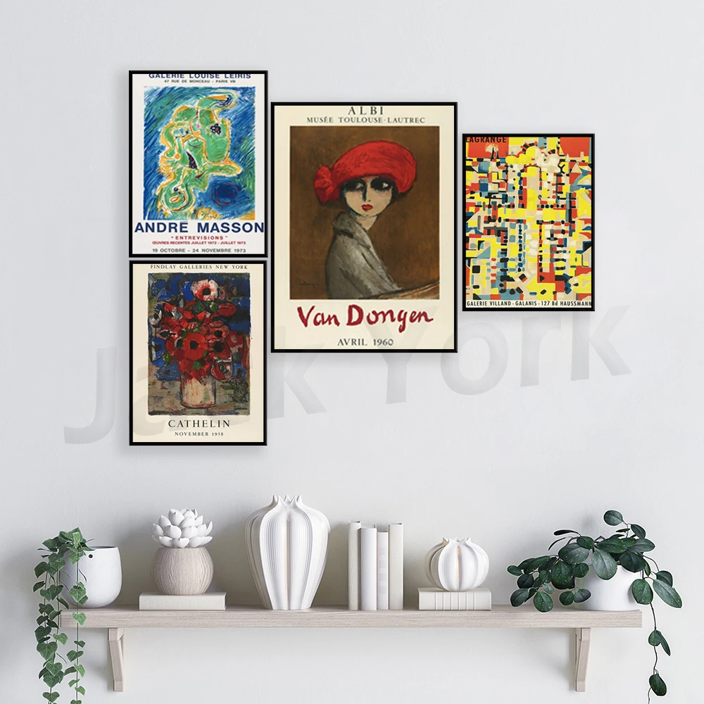 

Museum Exhibition Poster Canvas Print | French Modern Painting | Art Gallery Promotion | Home Decor Vintage Wall Hanging | Gift