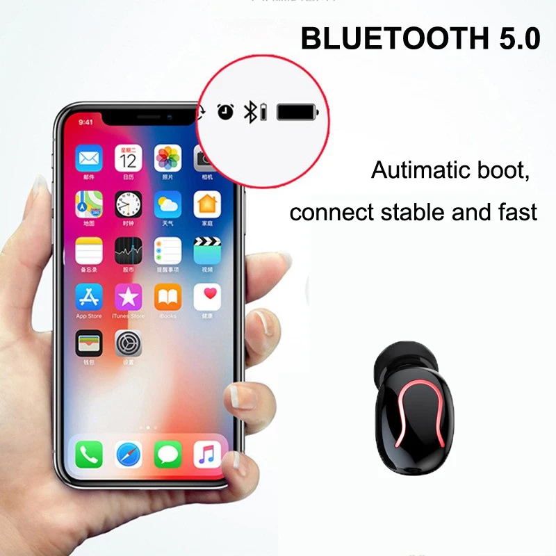 Беспроводные Bluetooth-наушники-вкладыши спортивные водонепроницаемые Hi-Fi