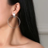 womens classic hyperbolic big circle hoop earrings large round ear accessories charming female dangle earring stud best gift