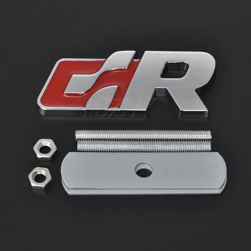 Red Grille 3D Металлическая Автомобильная наклейка эмблема значок Авто Наклейка для Volkswagen R Racing VW Golf Passat Tiguan CC Sagitar Touareg SR GR аксессуары - Название цвета: Red Grille