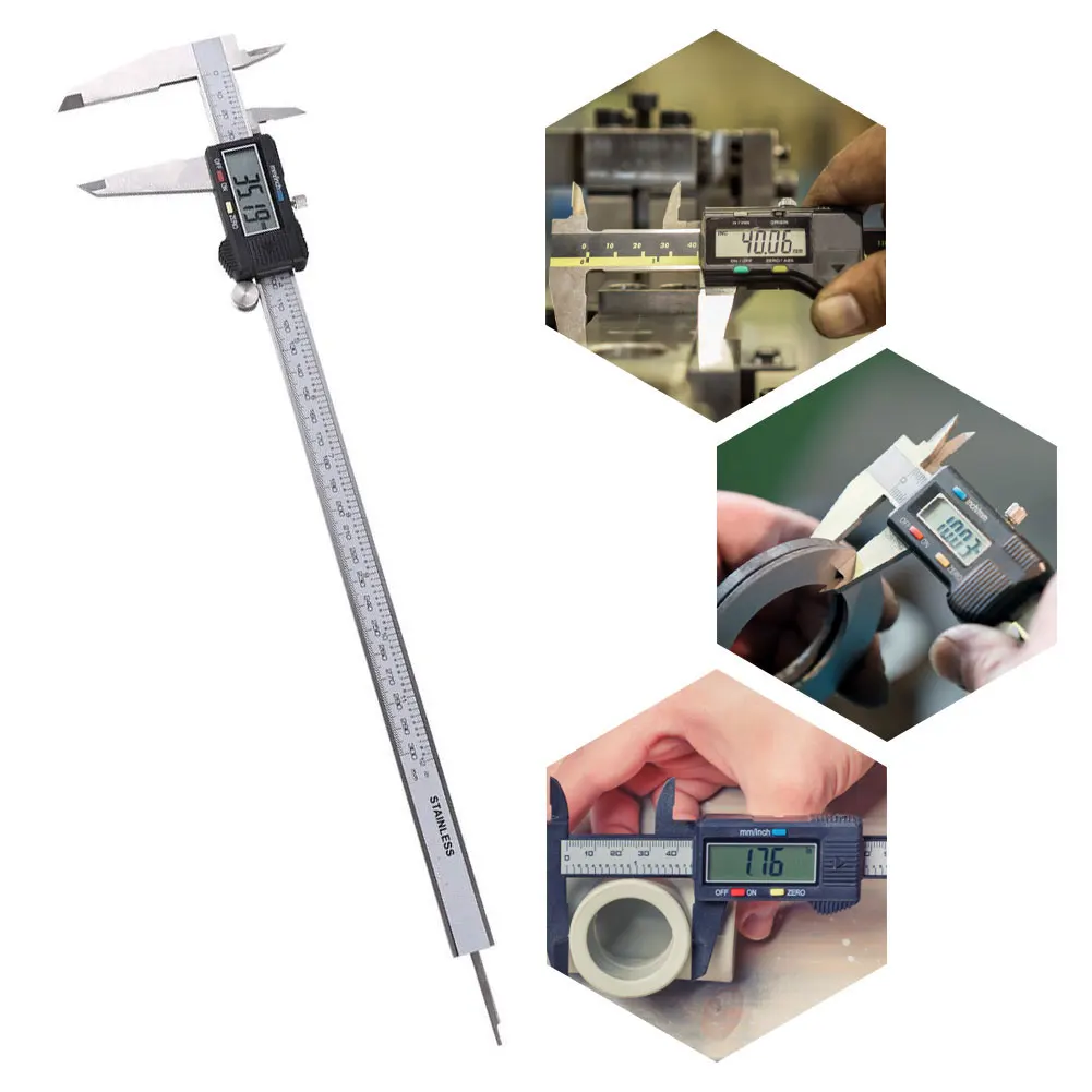 

300mm Electronic Digital Caliper Carbon Fiber Dial Vernier Caliper Gauge Micrometer Measuring Tool Digital Ruler Measuring Tool
