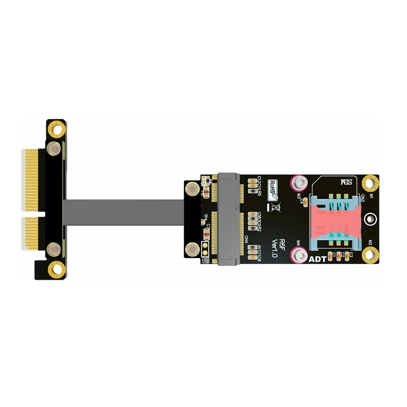 Переходник PCI-e PCIe 4x на mini mPCIe Удлинительный кабель для карты x4 5 см-100 см 1 фут 2 фута 3