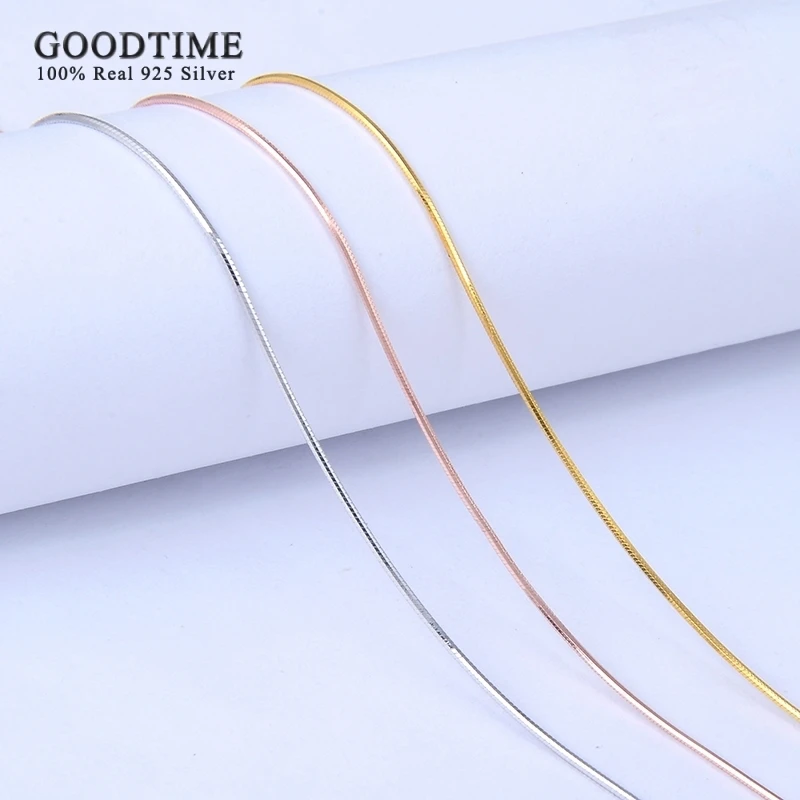 Женская цепочка из серебра 925 пробы со змеиным плетением | Украшения и аксессуары