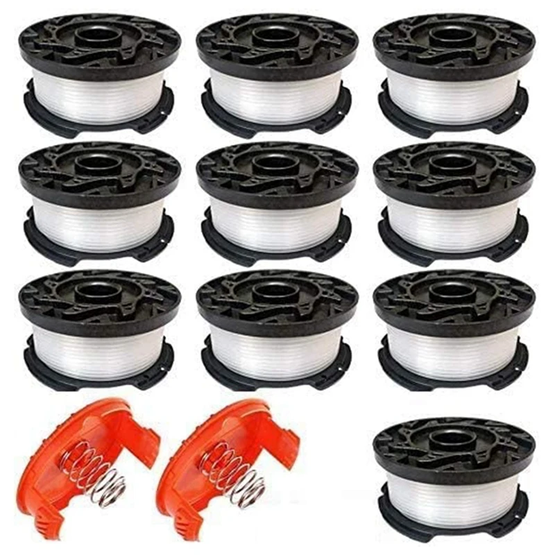

0.065Inch Line String Trimmer Autofeed Replacement Spool,30Ft Weed Eater Replacement Spool (10 Spools+2 Caps)12 Pack