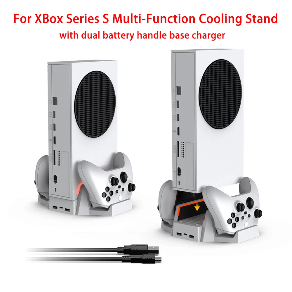 

Для консоли XBox серии S, многофункциональная охлаждающая подставка с двойной батареей, зарядное устройство для XSS
