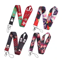 ya35 anime lanyard keychains accessory mobile phone usb id badge holder keys strap tag neck lanyard for girls