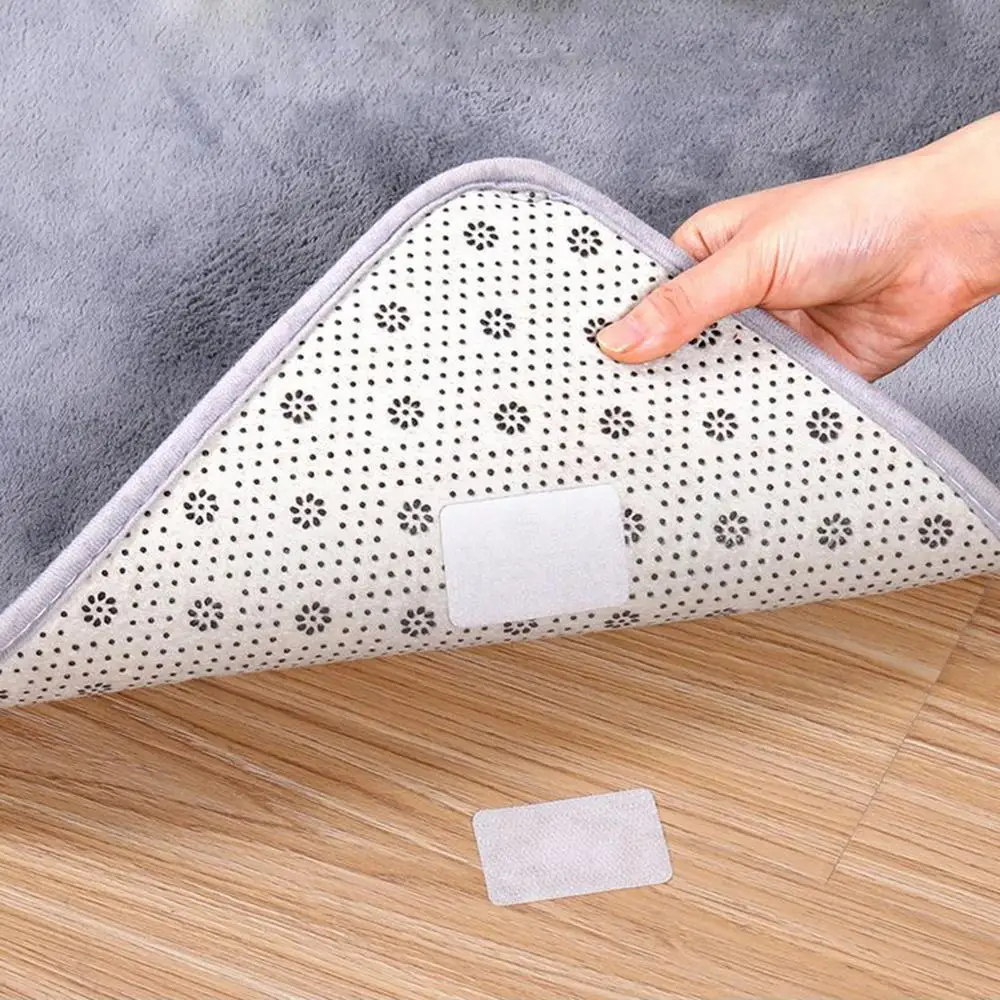5Pairs Anti Curling Non-slip Magic Sticker Self Adhesive Tape Rug Gripper Hook&ampLoop Fastener Sofa Carpet Sheets Secure in Place | Дом и сад