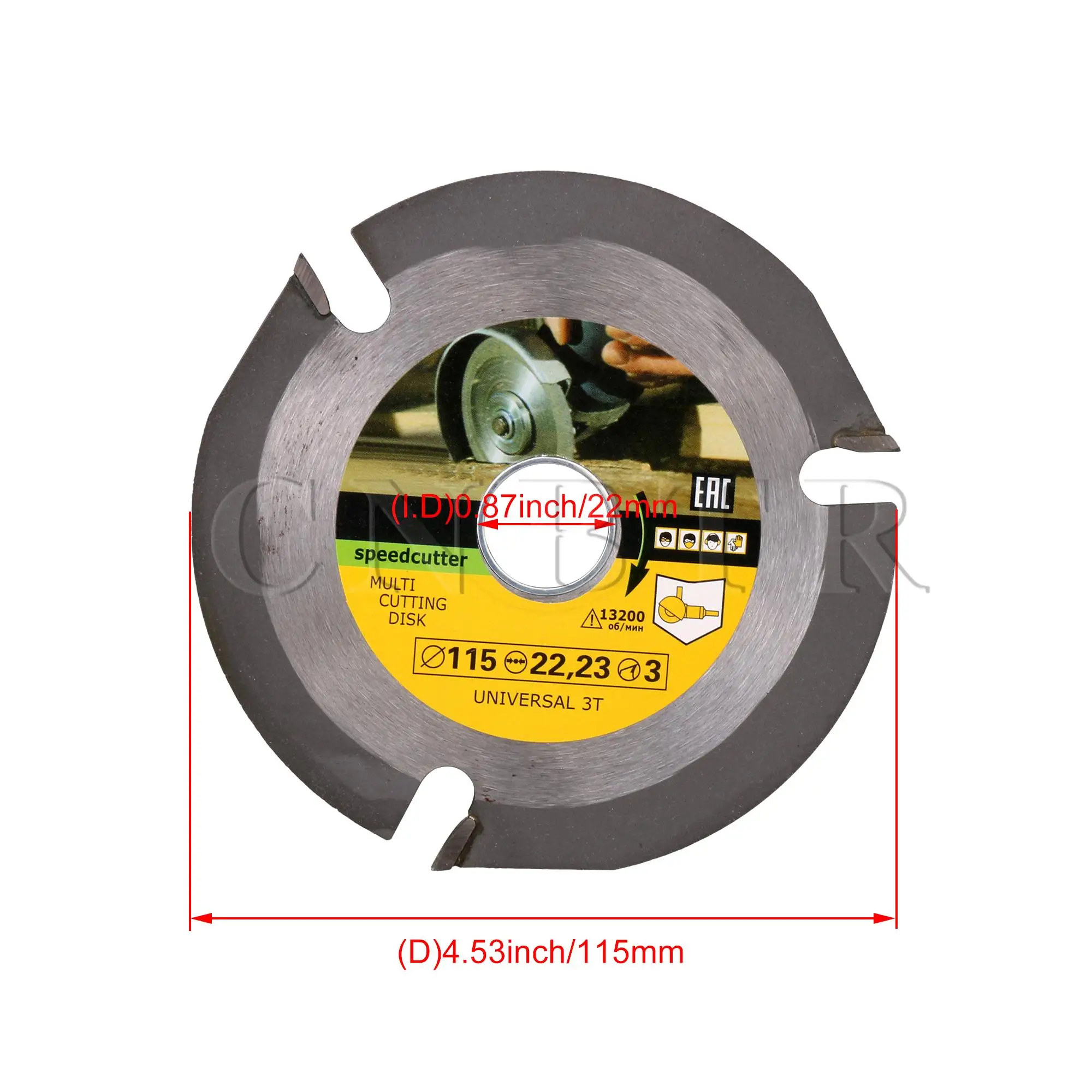 

CNBTR 115mm Diameter 3 Teeth Circular Carving Shaping Disc for Angle Grinder