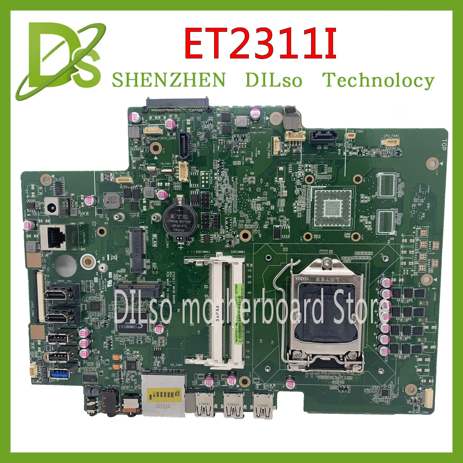 KEFU All-in-one ET2311I Motherboard fit For ASUS ET2311 ET2311I Laptop Motherboard test Motherboard work 100%