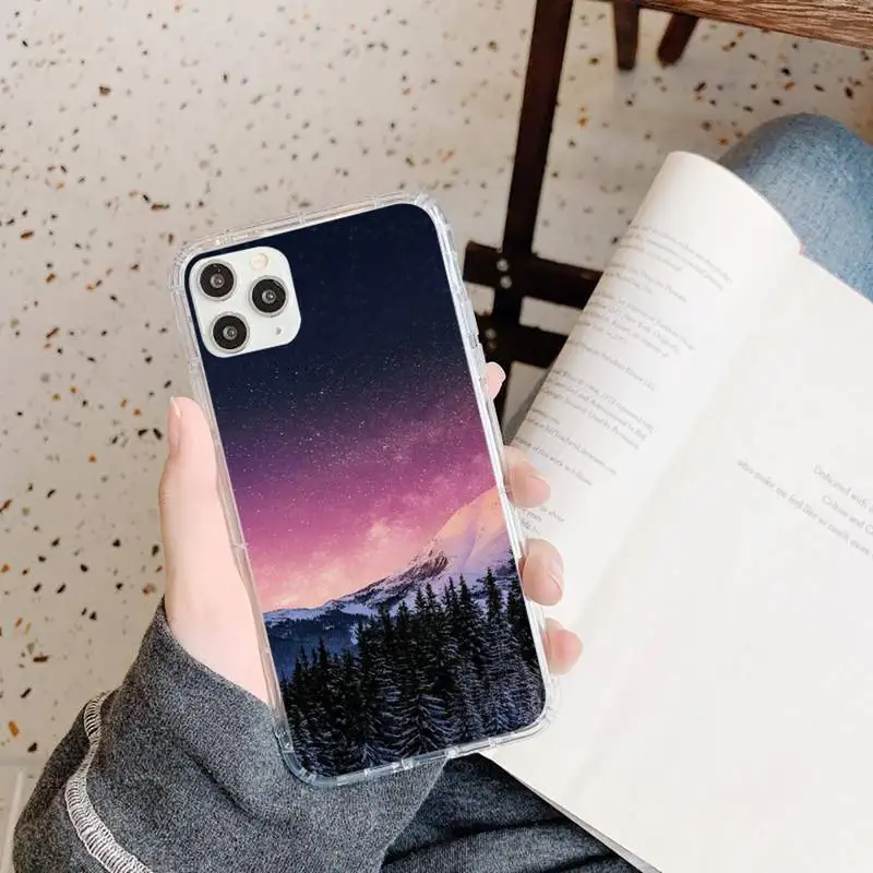 

forest Travel plant pattern Phone Case Transparent soft For iphone 5 5s 5c se 6 6s 7 8 11 12 plus mini x xs xr pro max