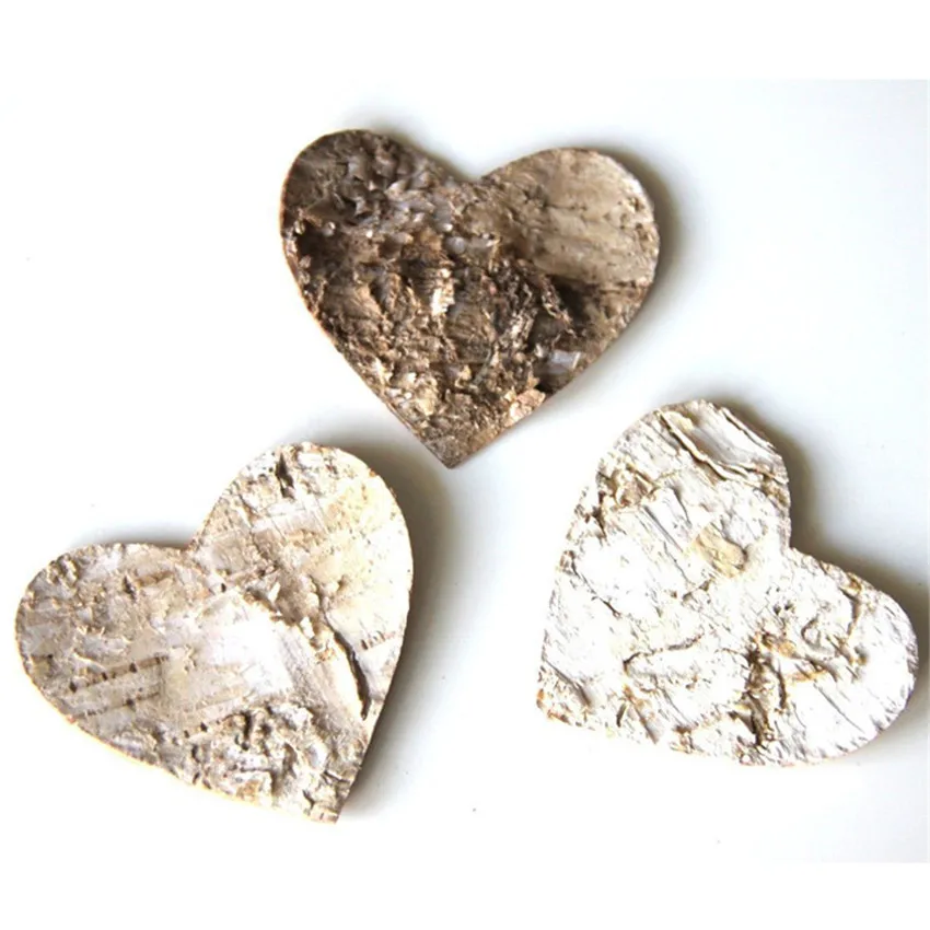 80 шт./упак. оригинальная Березовая короя свадебная Искусственная любовь-сердце