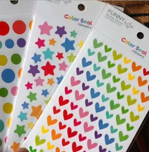 

6x Rainbow Sticker Diary Planner Journal Scrapbook Decorative Tool