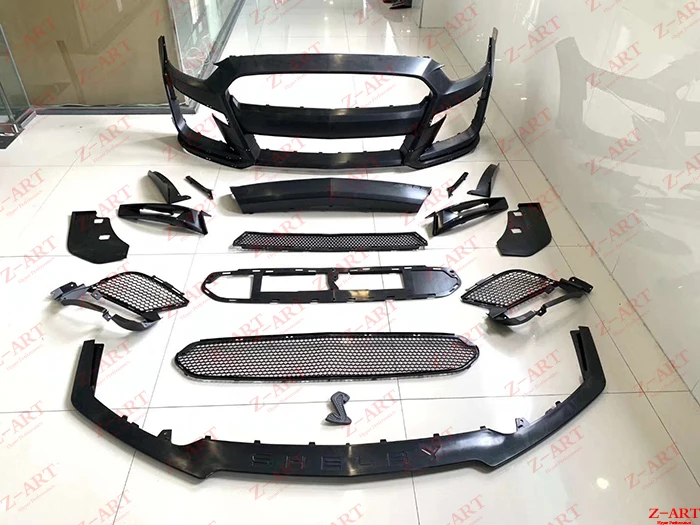 Z-ART GT500 передний бампер для Ford Mustang модифицированный Комплект кузова Ford Mustang Комплект кузова GT500 Комплект кузова для Mustang