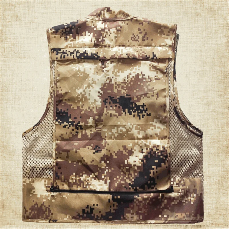 Мужская повседневная тактическая сетчатая жилетка с несколькими карманами