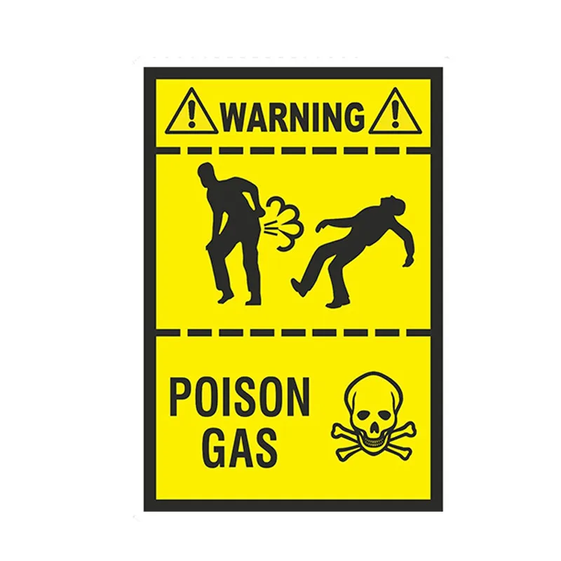 

Creative Sunscreen Waterproof Poison Gas Fart 3D Decorative Accessories, Car Stickers Decor Motorcycle Decals PVC,13cm*9cm