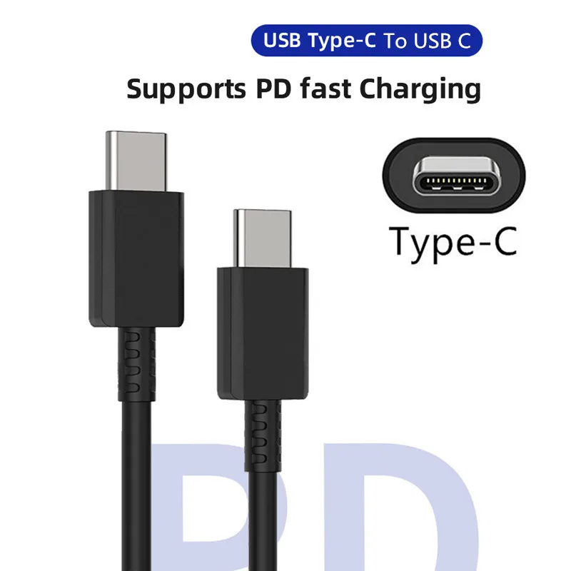 25W PD USB C Quick Charge Adapter For Samsung Galaxy Note 10 20 S21 A71 M52 Z Flip 3 5G Super Fast Charger Type To Cable |