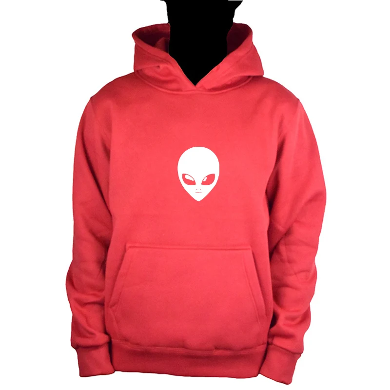 Red-B Alien толстовка с капюшоном+ брюки костюм для мужчин женщин осень зима пуловер Толстовка Топы с принтом по всему миру спортивный костюм повседневная одежда - Цвет: Red-B