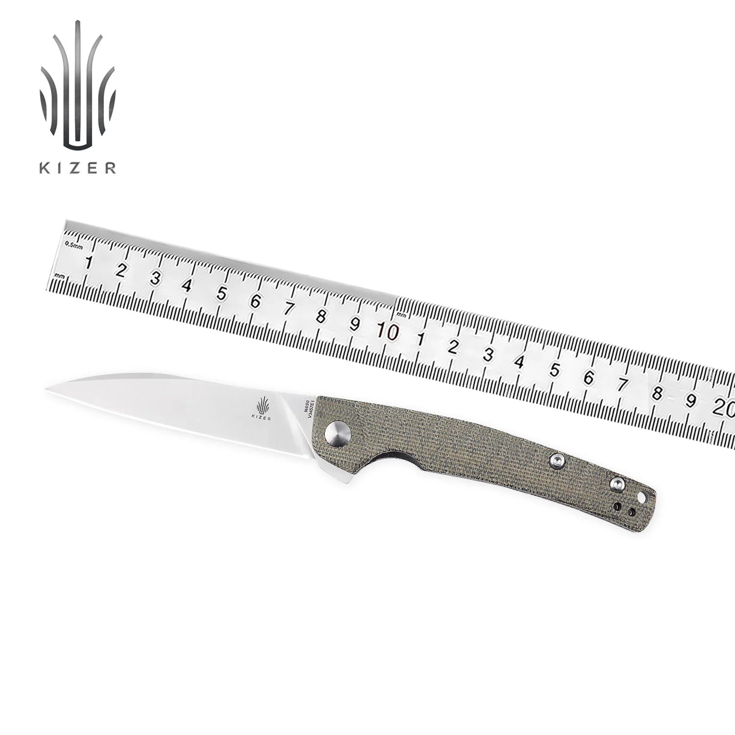 Kizer Mojave Exclusive Folding Knife Splinter V3457E1 Micarta Handle Outdoors Camping Hunting Tools 2021 New EDC Knife