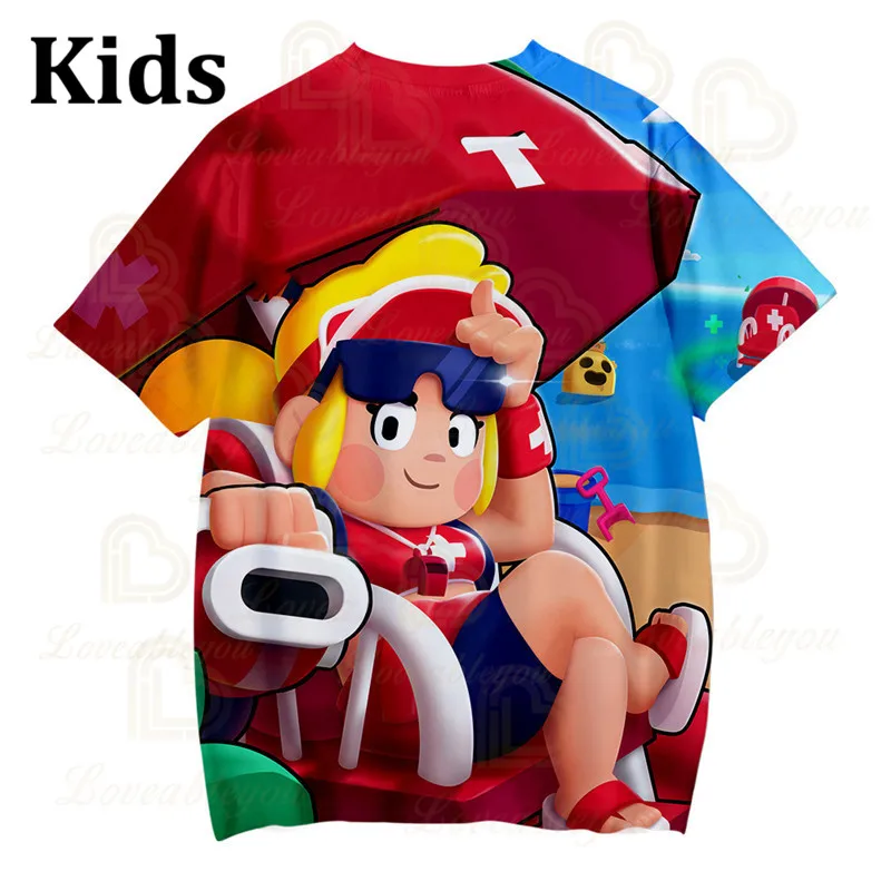 

Spike 3D Print Tshirt Leon Shooter Kids T-shirt Crow Shooting GameTops Boys Girls Star Cartoon Shirt Tops Teen Costume