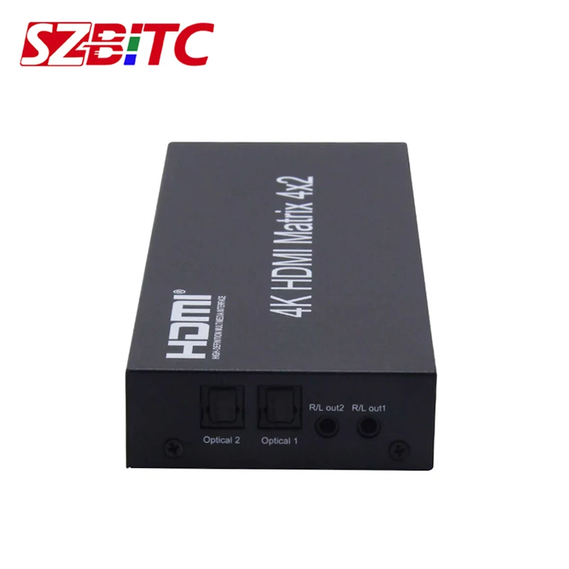 SZBITC 4K 4x2 HDMI матрица HDMI2.0 переключатель 4 в 2 Выход разделитель EDID двойной 3 5 мм Джек
