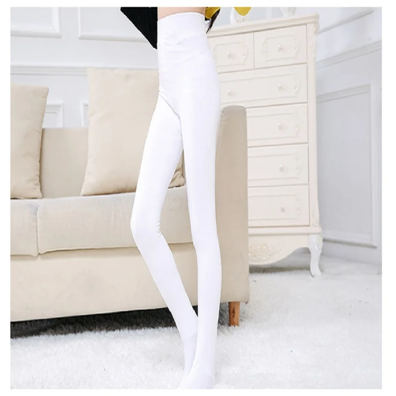 

Factory Wholesale Plush Thickened White Winter Dance Socks New Year's Day Performance Meat Color Warm Children's Leggings
