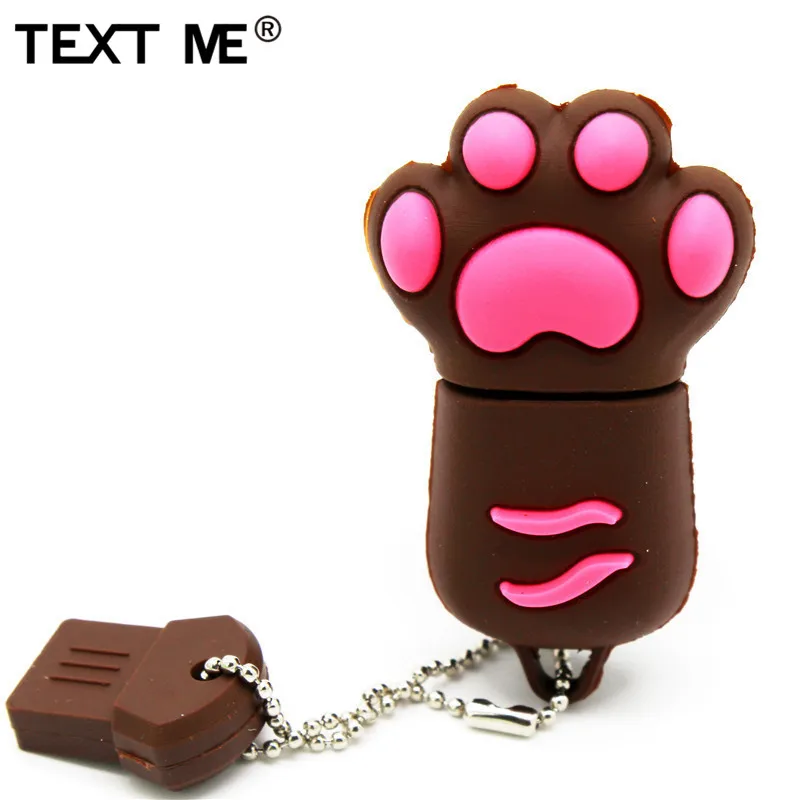 TEXT ME 64GB мультфильм М Кот коготь usb флеш-накопитель usb 2,0 4GB 8GB 16GB 32GB флешка, подарок usb