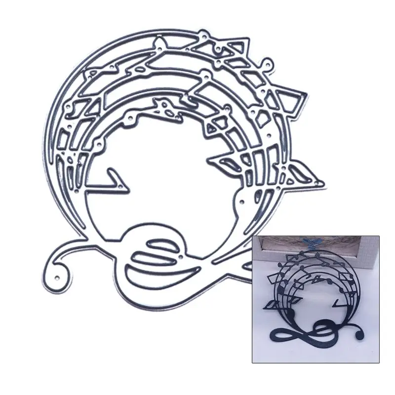 

Music Ring Metal Cutting Dies Stencil Scrapbooking DIY Album Stamp Paper Card Embossing Decor Craft New Dies for 2020