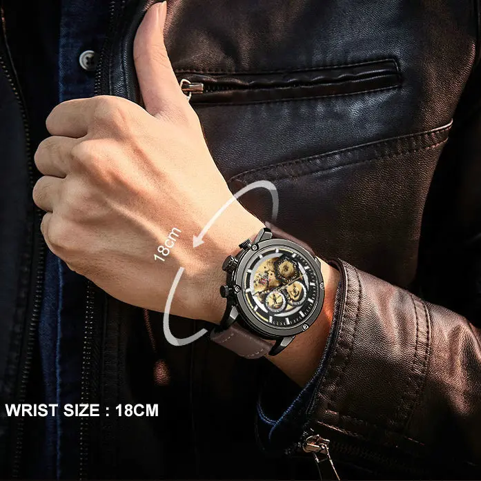 

NAVIFORCE Retro Watch Men Army Casual Mens Watches Top Brand Luxury Leather Strap Luminous Hands Analog Clock relogio masculino
