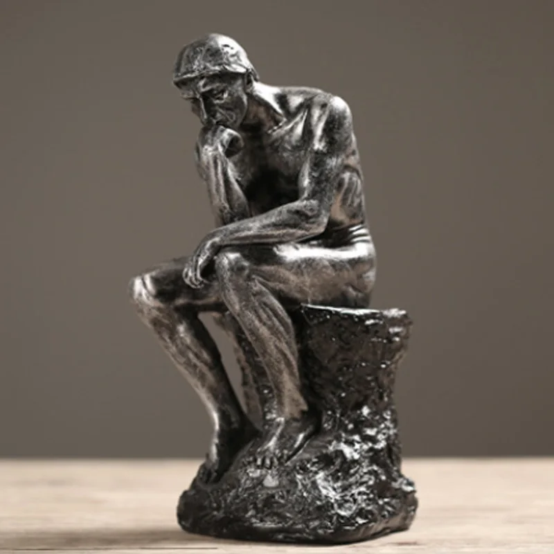 Rodin мыслитель статуя мужской фигура в Стиле Ню скульптура аксессуары для