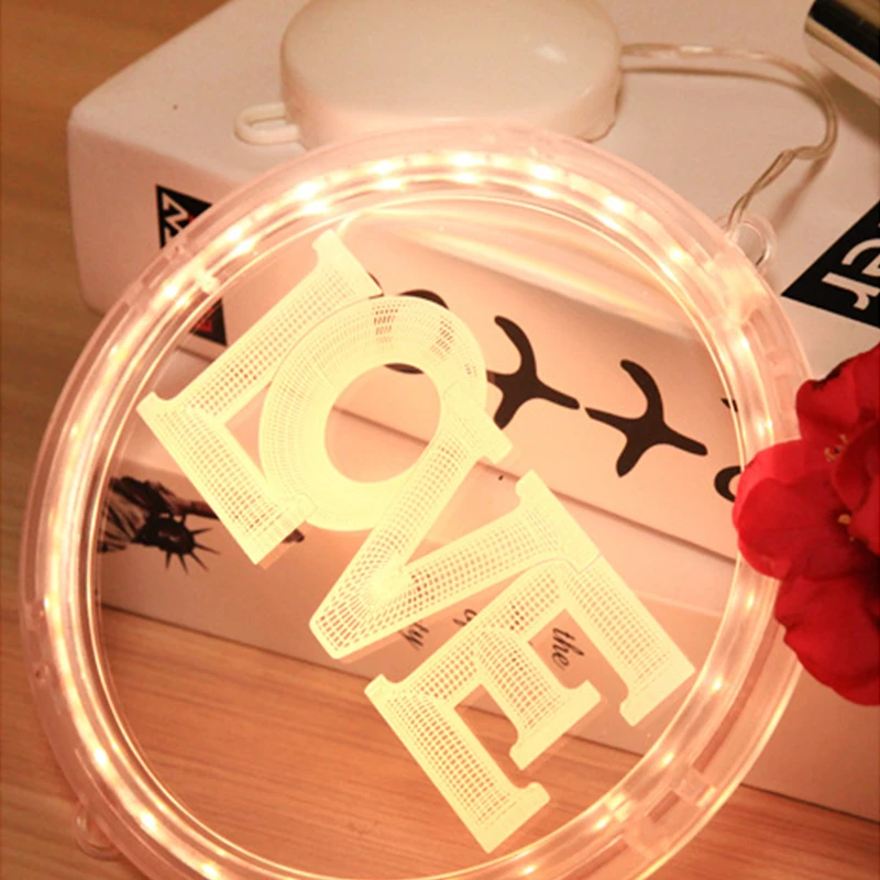 Популярный подарок на День святого Валентина для подруги 3D ночной Светильник