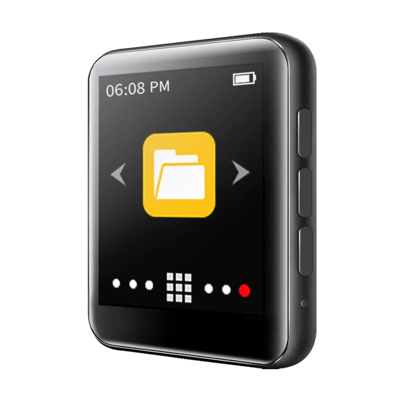 Новое поступление мини сенсорный экран Bluetooth MP3-плеер встроенный динамик Поддержка FM, запись, электронная книга, видео, часы, шагомер