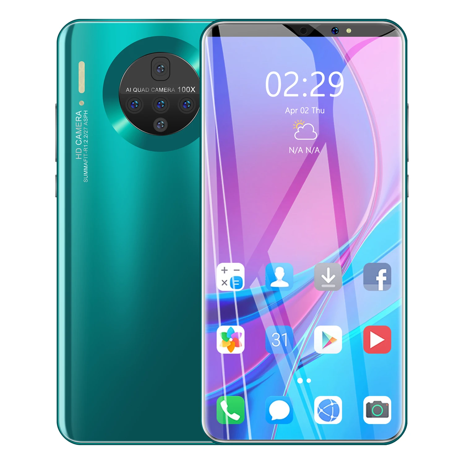 

HUAWE Global Version Mate48Pro Smartphone 6.3Inch Full Screen Deca Core 6000mAh 6 128GB 4G LTE 5G Network Mobile Phone