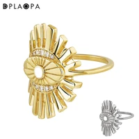 dplaopa 925 sterling silver gold plated silver boho ring large thickness women luxury thick jewelry gift