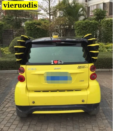 Для Benz Smart Fortwo 2008-2014 задний Аэро крыло спойлер багажник загрузки Спойлеры ABS серый