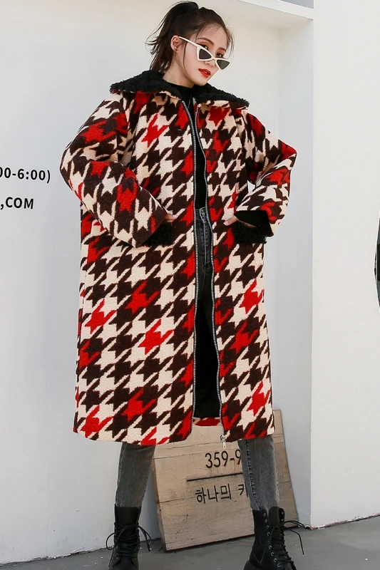 

Temperament woolen coat women mid-length plus size 2020 new Korean style autumn and winter over-the-knee woolen coat women