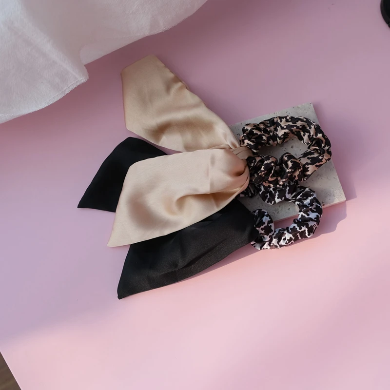

Houndstooth Bowknot Scrunchies Hair Ties Classic Hair Accessories for Women Hair Rope Rubber Band Hair Ribbon Korean Headdress