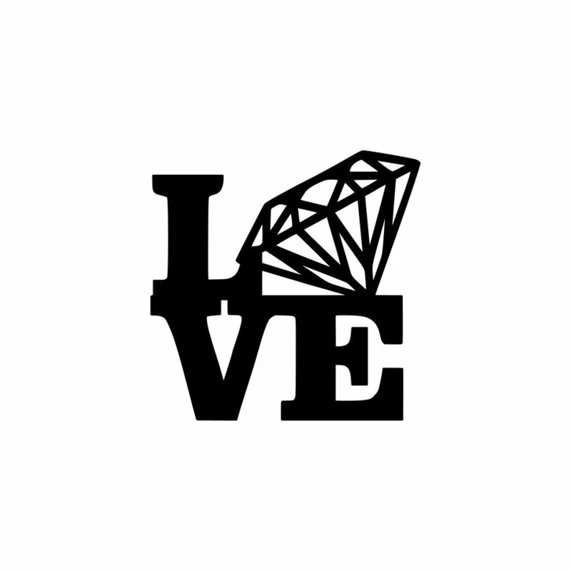 Черные/Серебряные наклейки со стразами в виде сердечек забавные