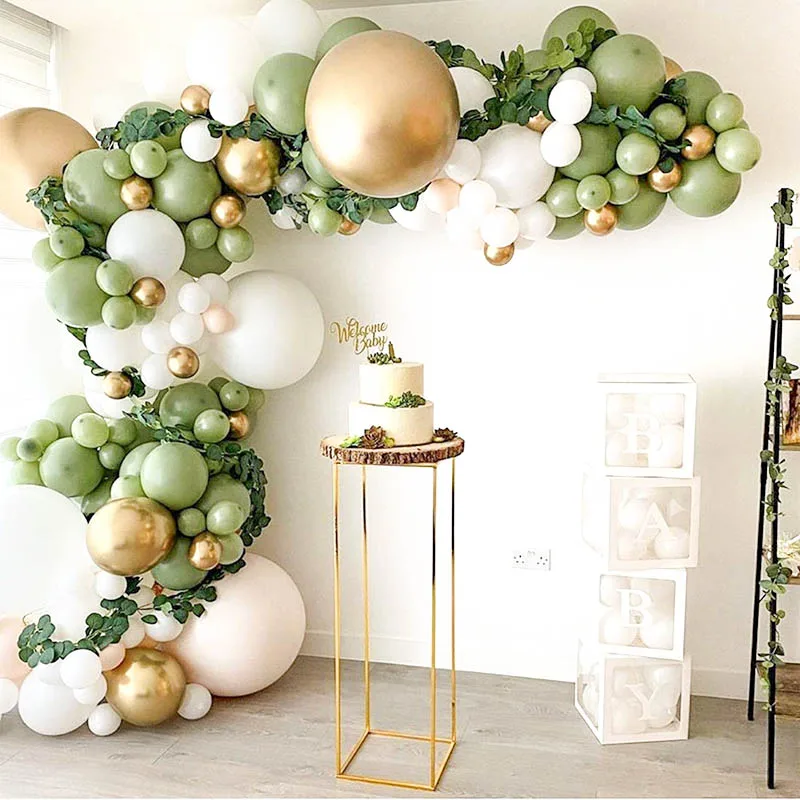 

1set Retro Green Balloon Garland Arch Kit Avocado Green Balloons Birthday Party Decoration Wedding Baby Shower Kids Decoration