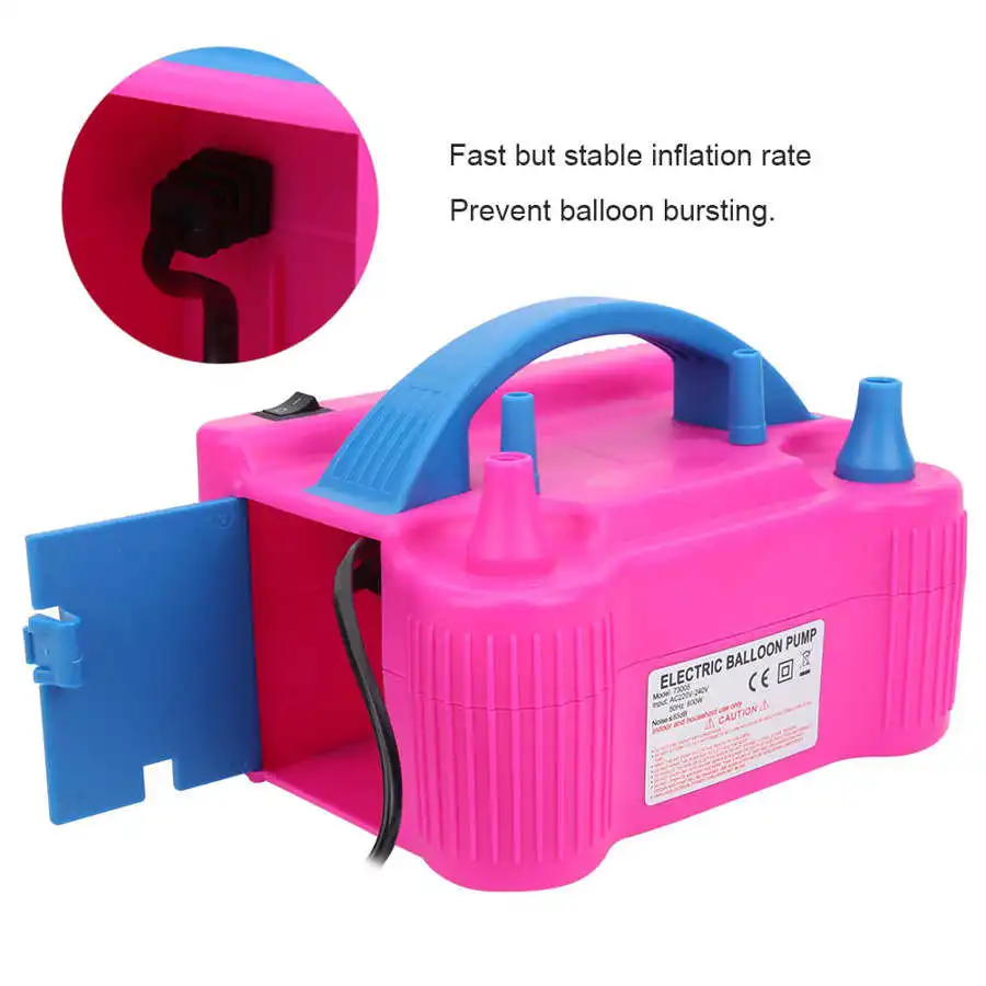 Электрический воздушный шар насос воздуходувка 2 сопла небольшой портативный